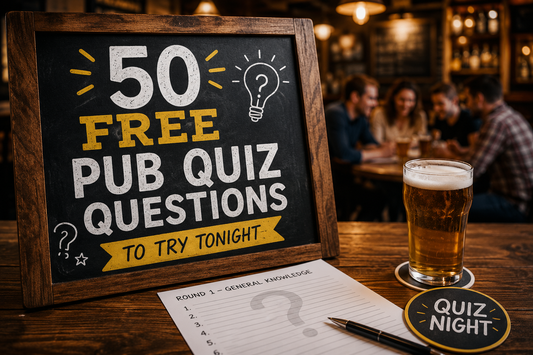 50 Free Pub Quiz Questions to Try Tonight